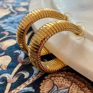 Vintage Watchband Hoop Earrings